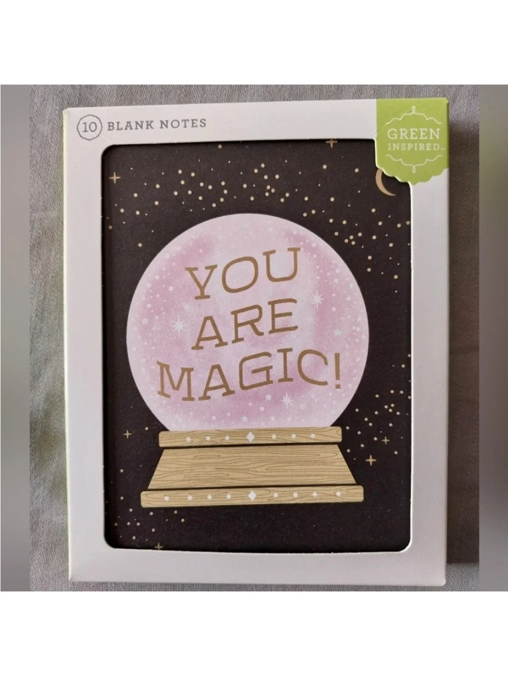 You are magic! Crystal Ball blank cards with envelopes